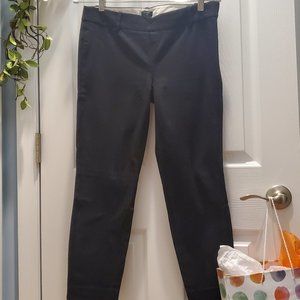 J Crew black side zip ponte leggings, size 4